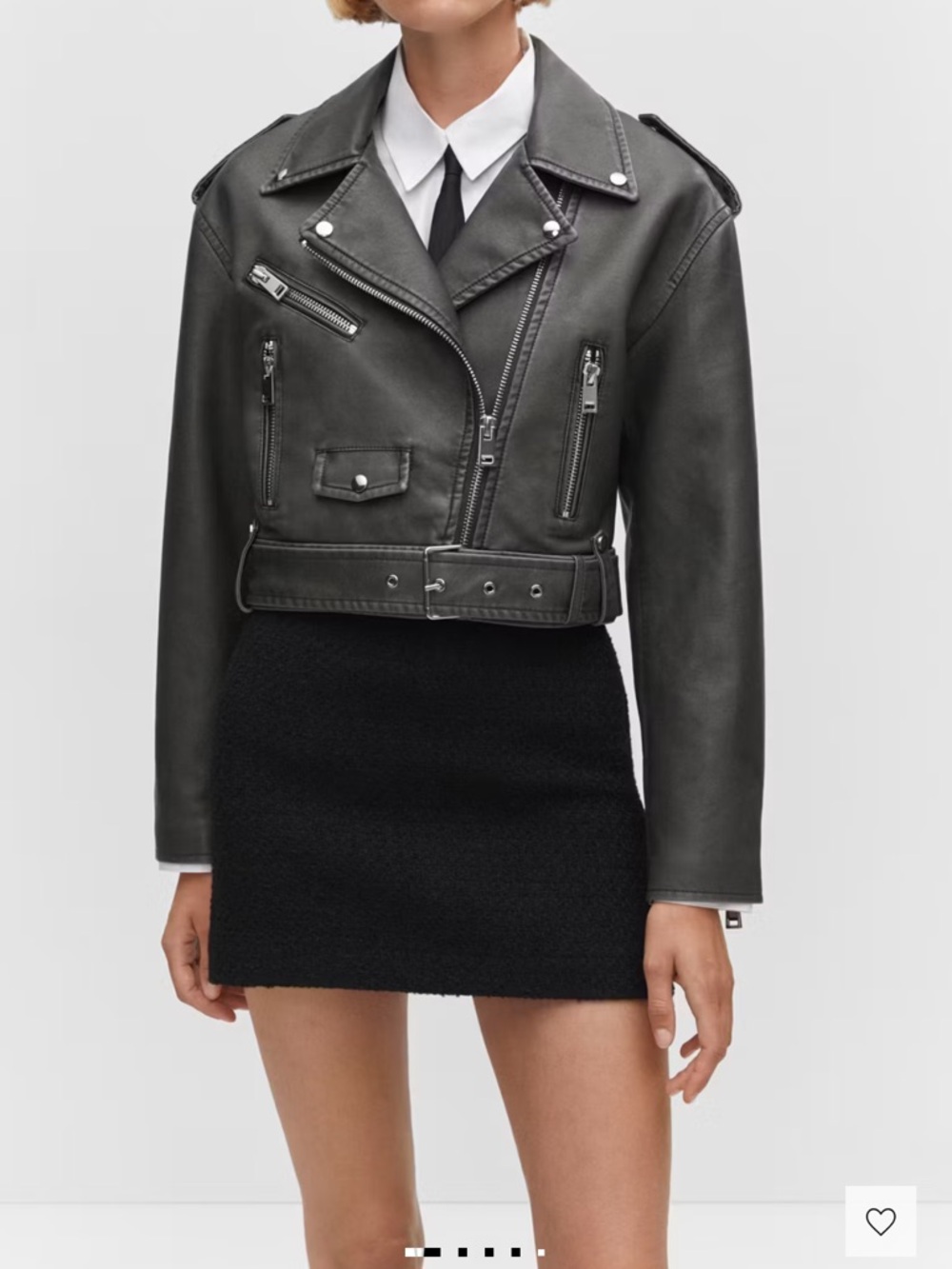 Mango DISTRESSED-EFFECT BIKER JACKET